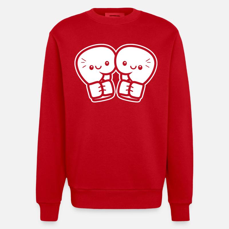 Gants de boxe drôles - Sweat bio épais oversize fabriqué en UE - rouge