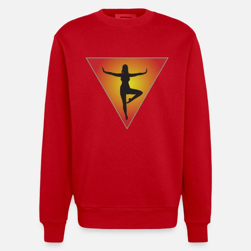 Silhouette Triangle - Sweat bio épais oversize fabriqué en UE - rouge