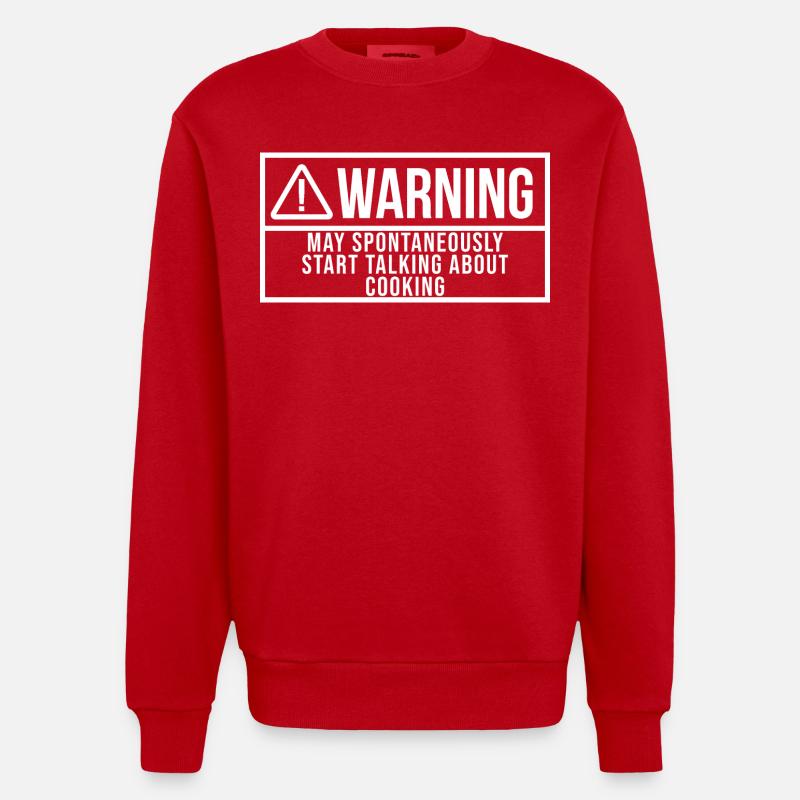 Kochen - Heavyweight Oversized Organic Crew Neck Made in EU - Rot