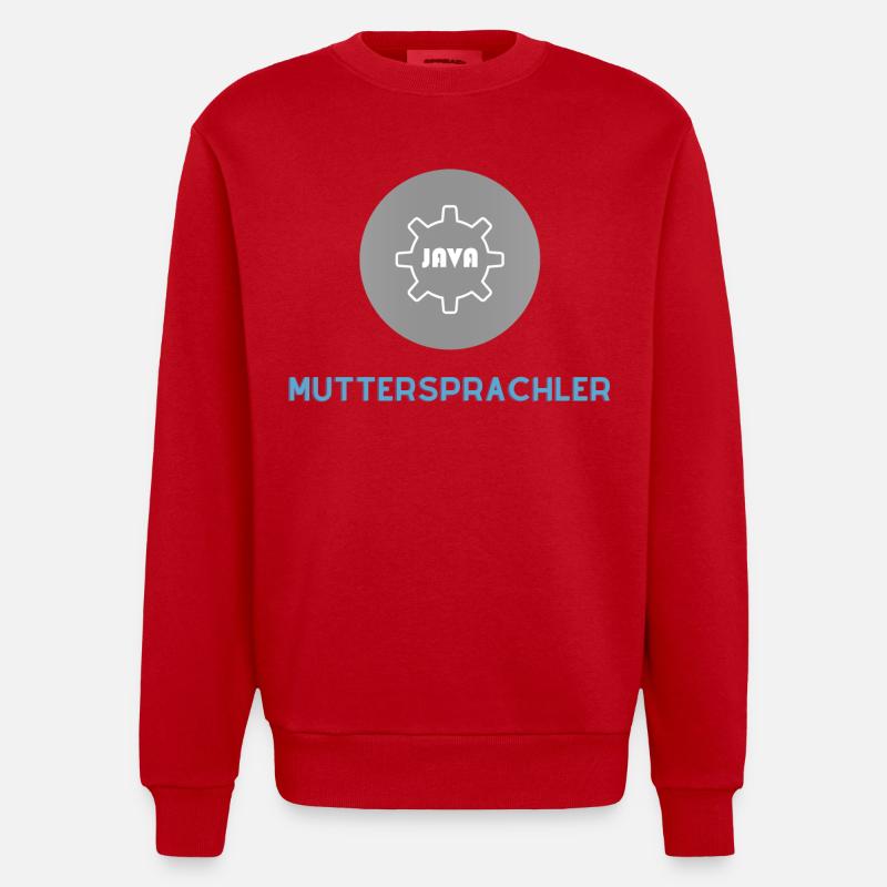 Locuteur natif : JavaScript Edition - Sweat bio épais oversize fabriqué en UE - rouge