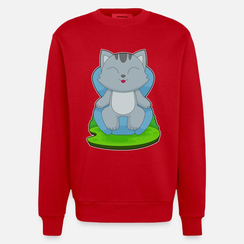 Fauteuil Chat - Sweat bio épais oversize fabriqué en UE - rouge