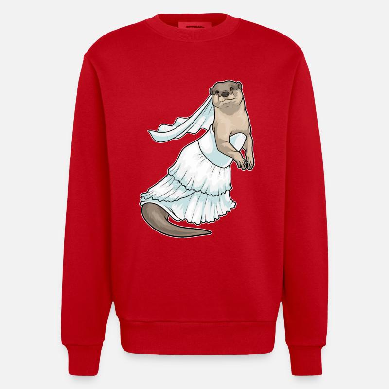 Robe de mariée Otter - Sweat bio épais oversize fabriqué en UE - rouge