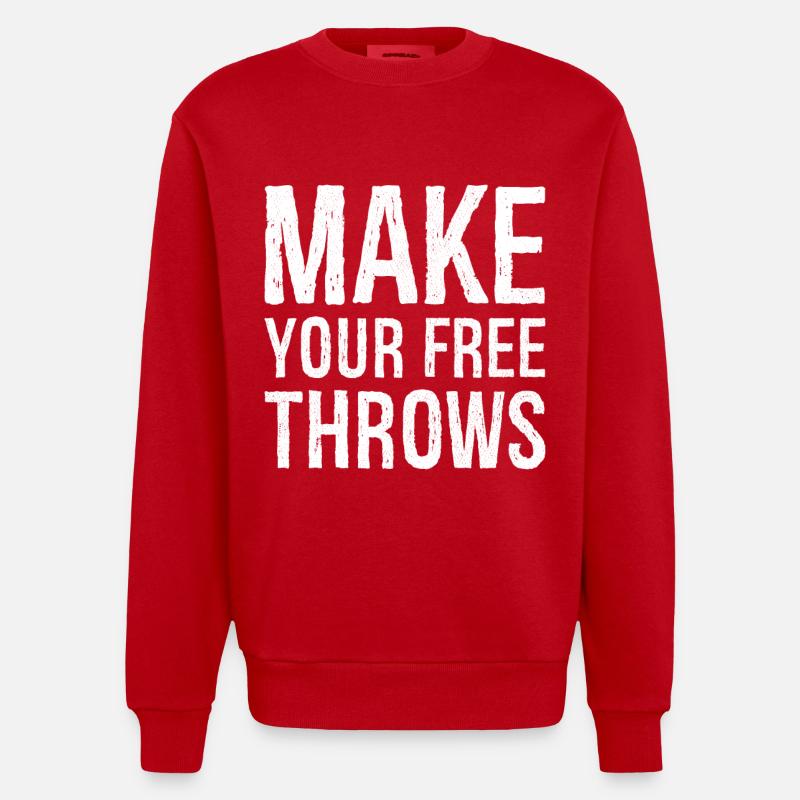 Machen Sie Ihre Freiwürfe - Heavyweight Oversized Organic Crew Neck Made in EU - Rot