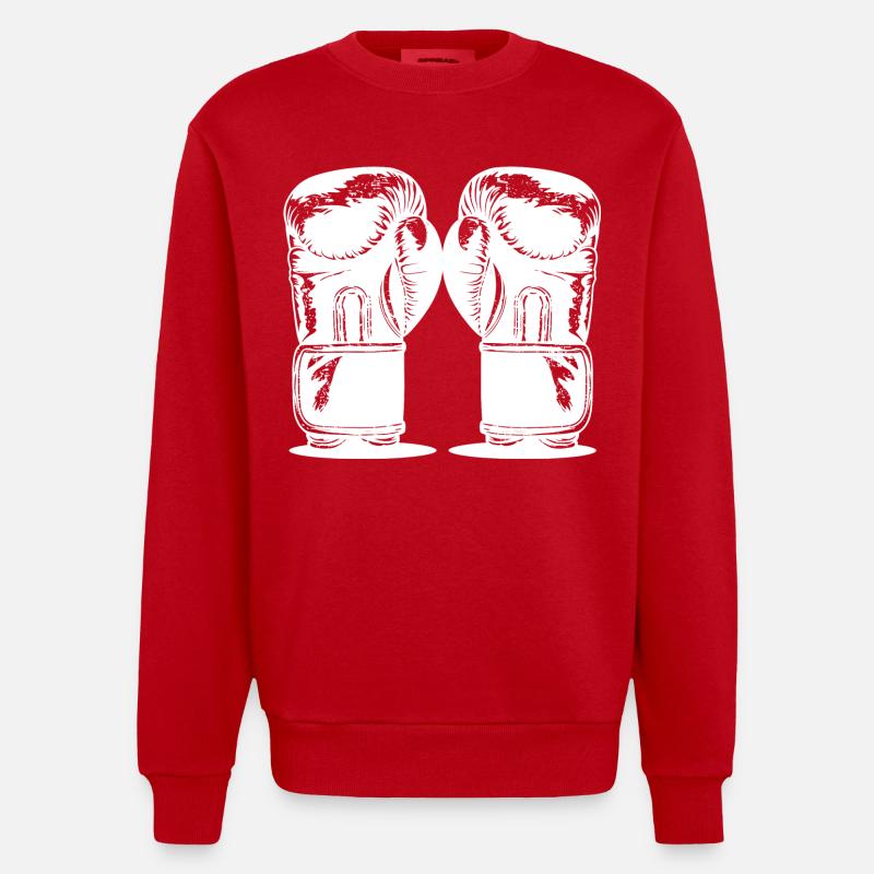 Boxe - Sweat bio épais oversize fabriqué en UE - rouge