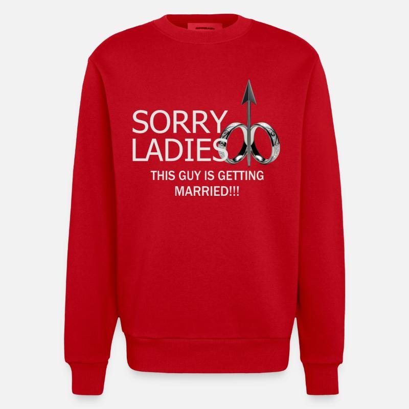 Mann wird Heiraten - Heavyweight Oversized Organic Crew Neck Made in EU - Rot