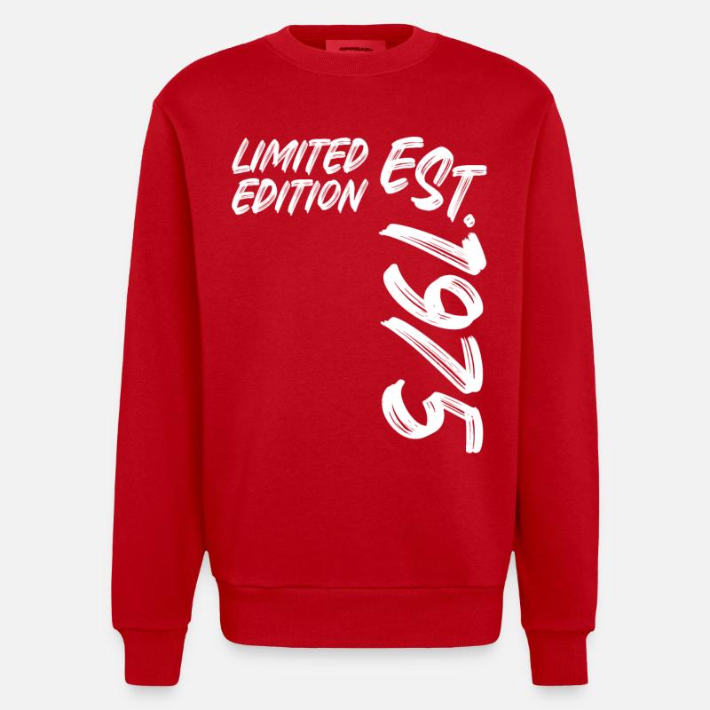 Édition limitée Est. 1975 - Sweat bio épais oversize fabriqué en UE - rouge