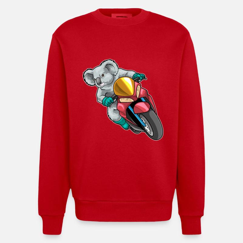 Trottinette Koala - Sweat bio épais oversize fabriqué en UE - rouge