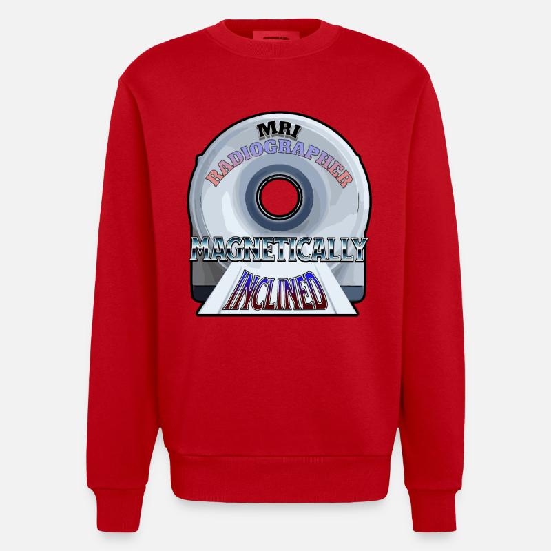 Radiographe IRM à inclinaison magnétique - Sweat bio épais oversize fabriqué en UE - rouge