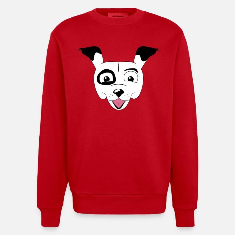 Mohn - Heavyweight Oversized Organic Crew Neck Made in EU - Rot