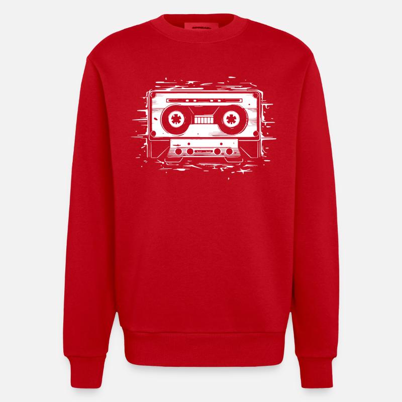 Kompakt Kassette - Heavyweight Oversized Organic Crew Neck Made in EU - Rot