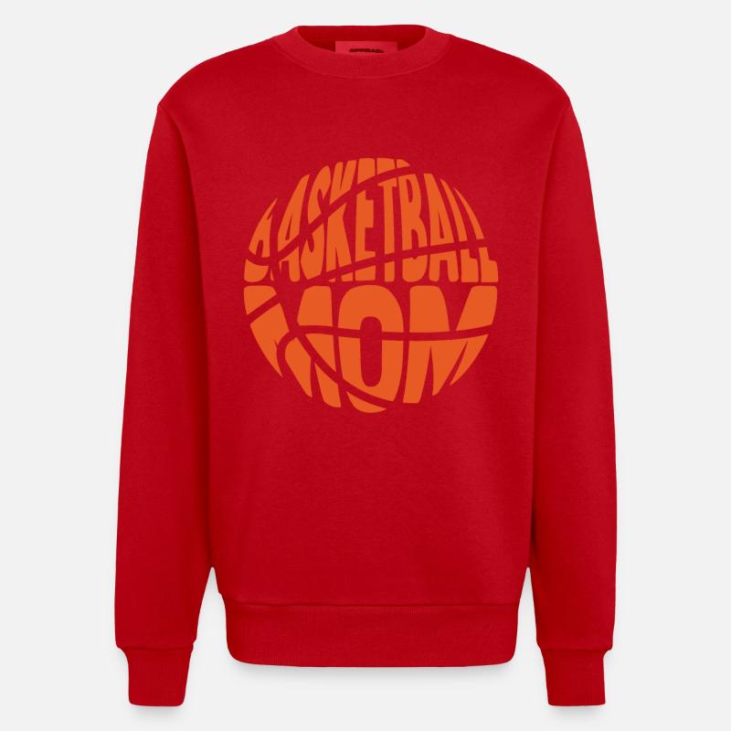 maman basketteuse - Sweat bio épais oversize fabriqué en UE - rouge