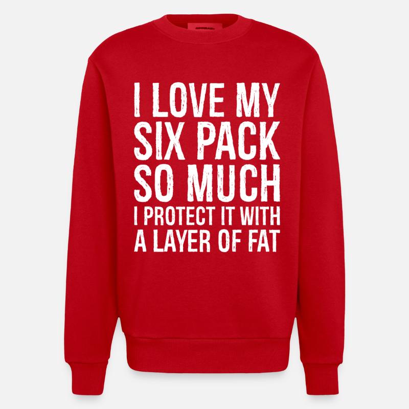 J’aime tellement mon pack de six - Sweat bio épais oversize fabriqué en UE - rouge