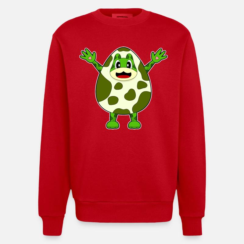 Frosch Ei - Heavyweight Oversized Organic Crew Neck Made in EU - Rot