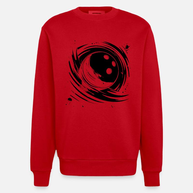 Graphiques de bowling - Sweat bio épais oversize fabriqué en UE - rouge
