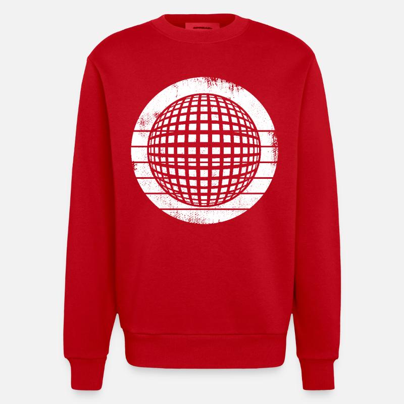 80er Disco - Heavyweight Oversized Organic Crew Neck Made in EU - Rot