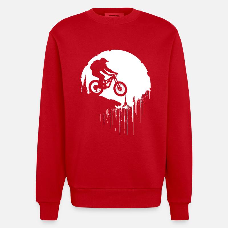 Mountainbiker - Heavyweight Oversized Organic Crew Neck Made in EU - Rot