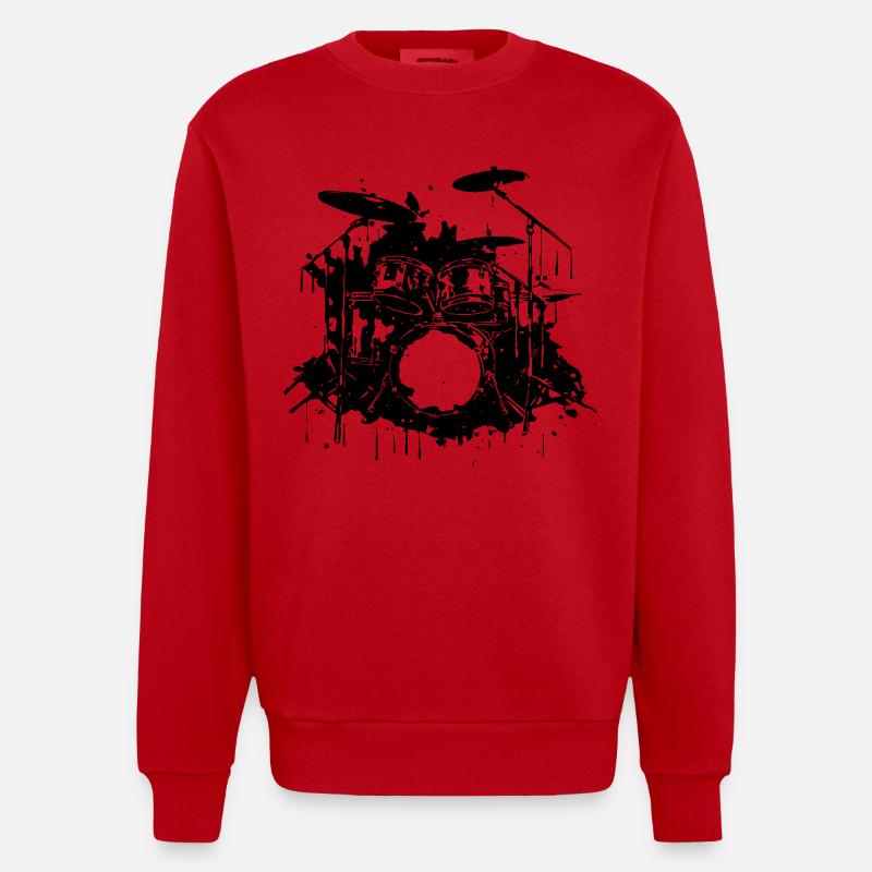 Percussion - Sweat bio épais oversize fabriqué en UE - rouge