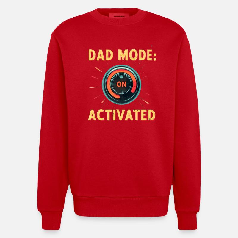 Mode papa : Activé - Sweat bio épais oversize fabriqué en UE - rouge