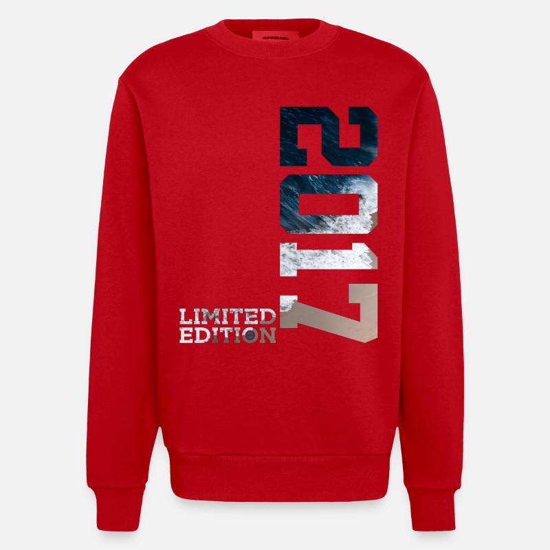 9E ANNIVERSAIRE ÉDITION LIMITÉE 2017 - Sweat bio épais oversize fabriqué en UE - rouge