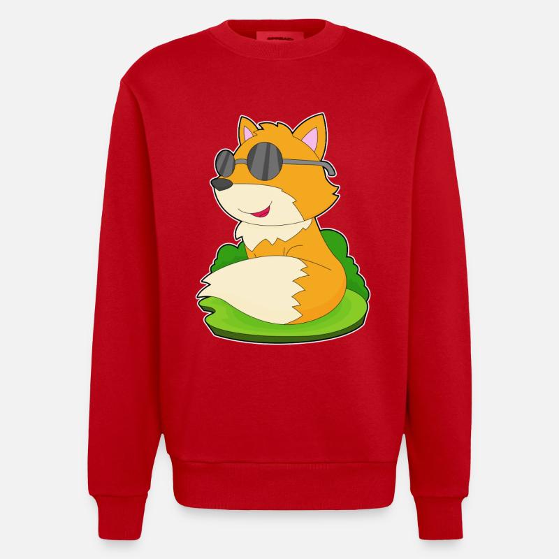 Fuchs Sonnenbrille - Heavyweight Oversized Organic Crew Neck Made in EU - Rot