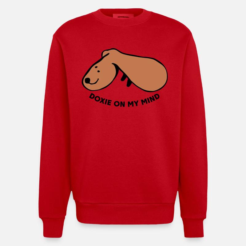 Chien décontracté – Tout simplement détendu - Sweat bio épais oversize fabriqué en UE - rouge