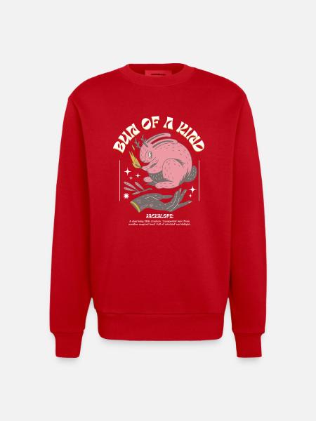 Jackalope mystique – Unique et magique - Sweat bio épais oversize fabriqué en UE - rouge