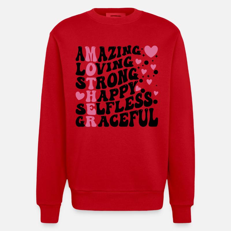 Die beste Mutter aller Zeiten - Heavyweight Oversized Organic Crew Neck Made in EU - Rot