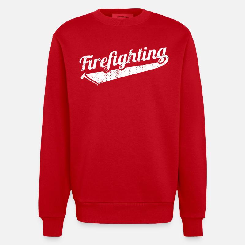 Brandbekämpfer - Heavyweight Oversized Organic Crew Neck Made in EU - Rot