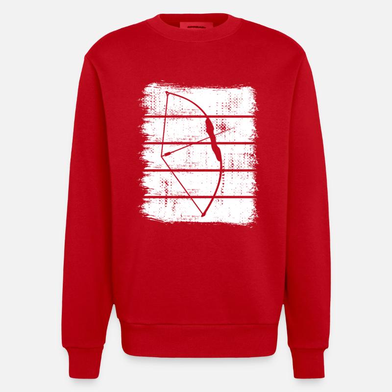 Chasse à l’arc - Sweat bio épais oversize fabriqué en UE - rouge