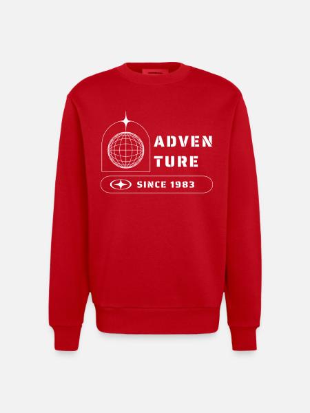 Aventure Explorer Voyage 1983 - Sweat bio épais oversize fabriqué en UE - rouge