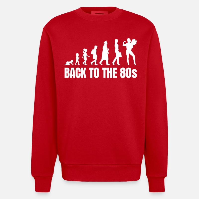 80er Mädchen bis Erwachsene - Heavyweight Oversized Organic Crew Neck Made in EU - Rot