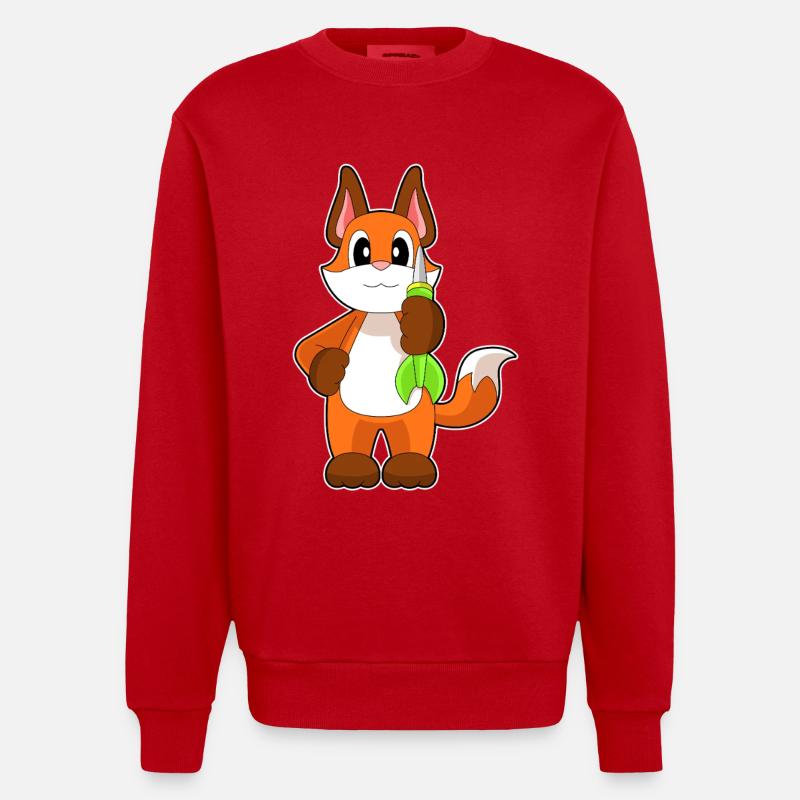 Fuchs Dart Dartpfeil - Heavyweight Oversized Organic Crew Neck Made in EU - Rot