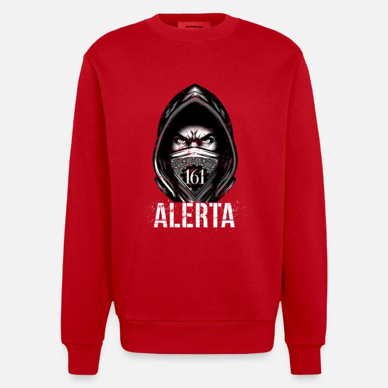 Alerte 161 | Déclaration de l’activiste - Sweat bio épais oversize fabriqué en UE - rouge