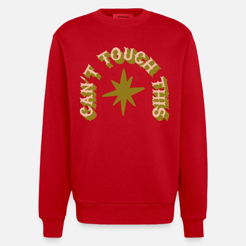 Can’t Touch This - Humour de cactus - Sweat bio épais oversize fabriqué en UE - rouge