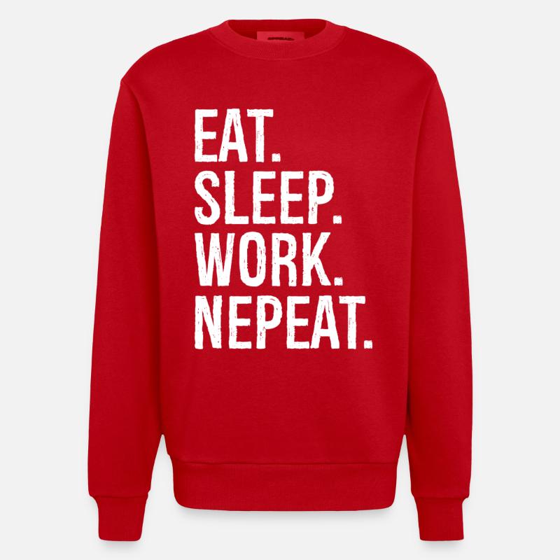 Manger Dormir Travail Nepeat - Sweat bio épais oversize fabriqué en UE - rouge