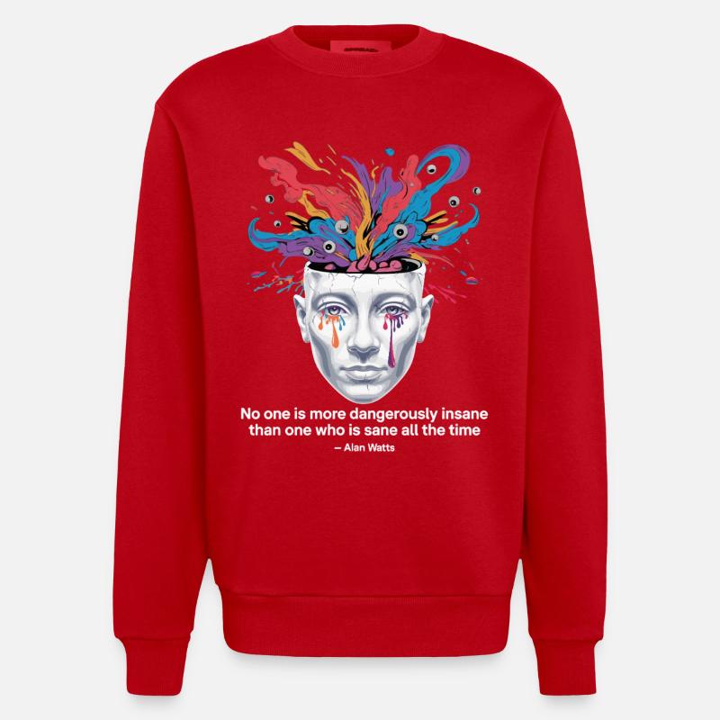 Mind Unleashed | Watts Psychedelic Insight - Sweat bio épais oversize fabriqué en UE - rouge