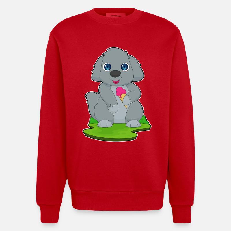 Glace gaufrée pour chien - Sweat bio épais oversize fabriqué en UE - rouge