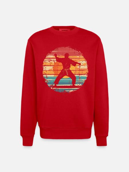 Karateka - Heavyweight Oversized Organic Crew Neck Made in EU - red