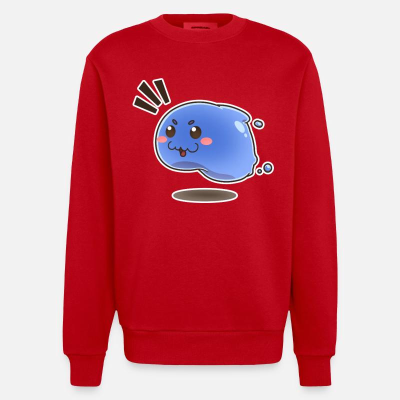 Kleiner springender Schleim - Heavyweight Oversized Organic Crew Neck Made in EU - Rot