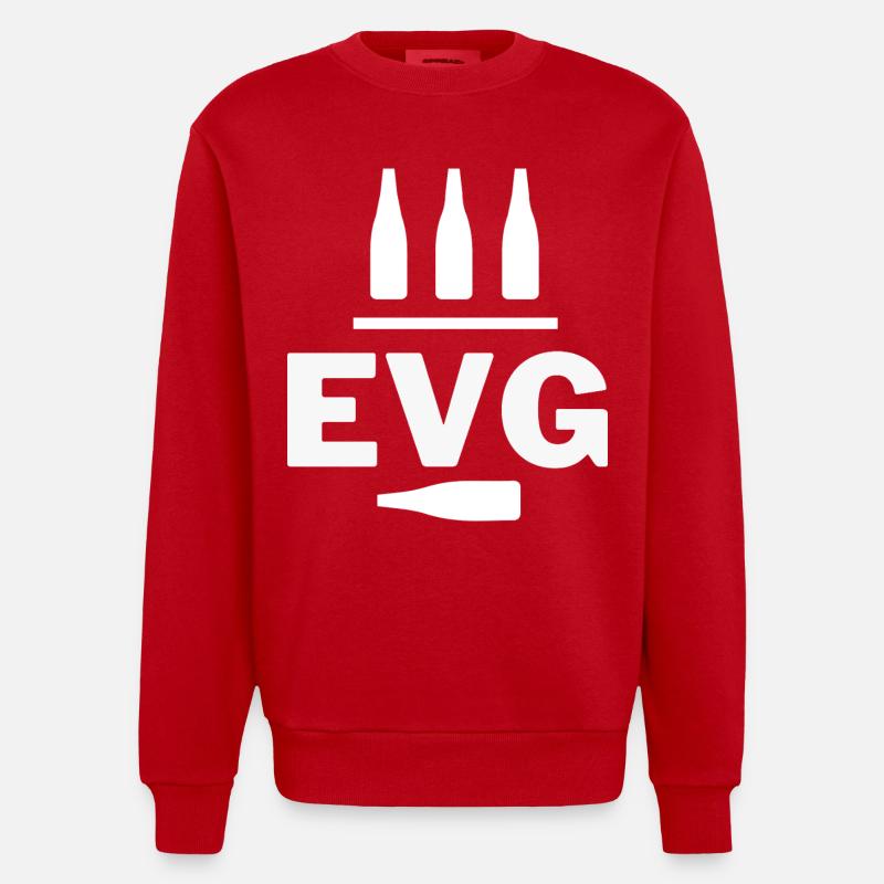 Junggesellenabschied - Heavyweight Oversized Organic Crew Neck Made in EU - Rot
