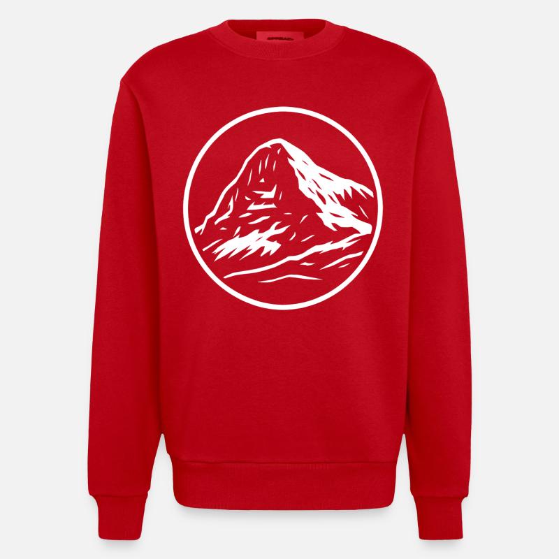Eiger - Heavyweight Oversized Organic Crew Neck Made in EU - Rot