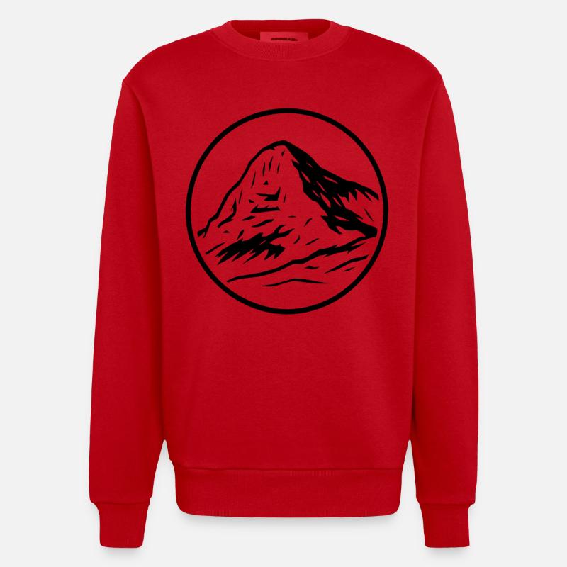 Eiger - Sweat bio épais oversize fabriqué en UE - rouge
