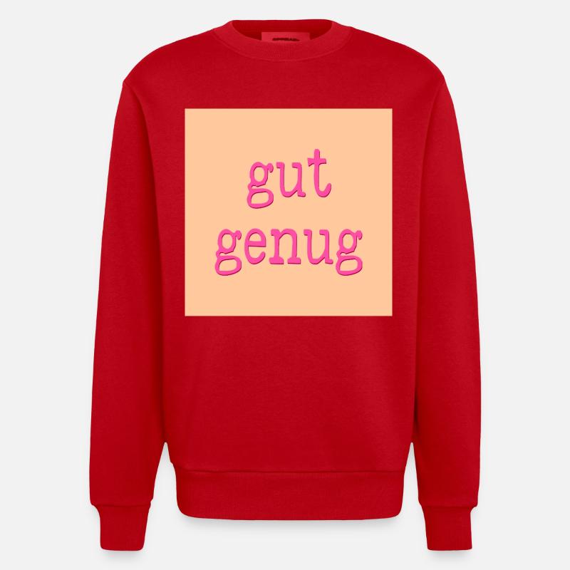 nervensystem gut genug - Heavyweight Oversized Organic Crew Neck Made in EU - Rot
