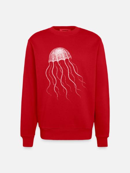 Méduse - Sweat bio épais oversize fabriqué en UE - rouge