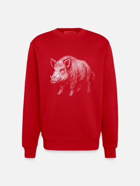 Sanglier - Sweat bio épais oversize fabriqué en UE - rouge