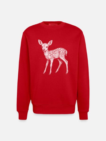 Faon - Sweat bio épais oversize fabriqué en UE - rouge