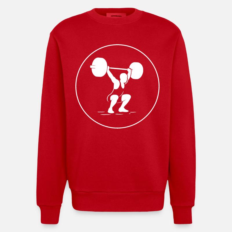 Forts, propres, précis, haltérophiles - Sweat bio épais oversize fabriqué en UE - rouge