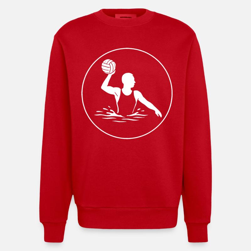 Puissance du water-polo - Sweat bio épais oversize fabriqué en UE - rouge