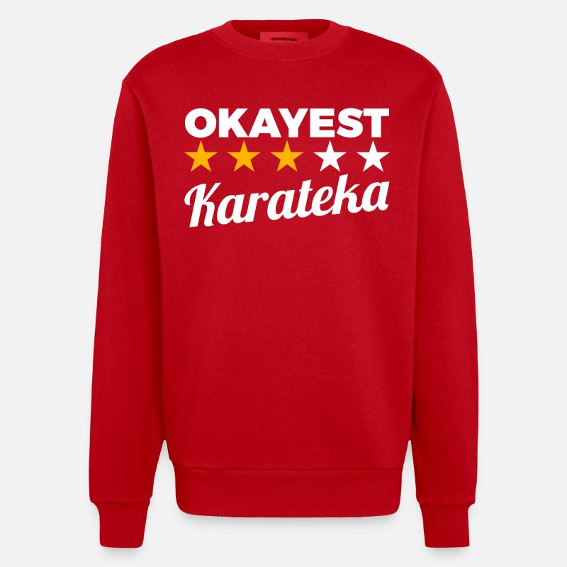 Durchschnittlicher Karateka - Heavyweight Oversized Organic Crew Neck Made in EU - Rot