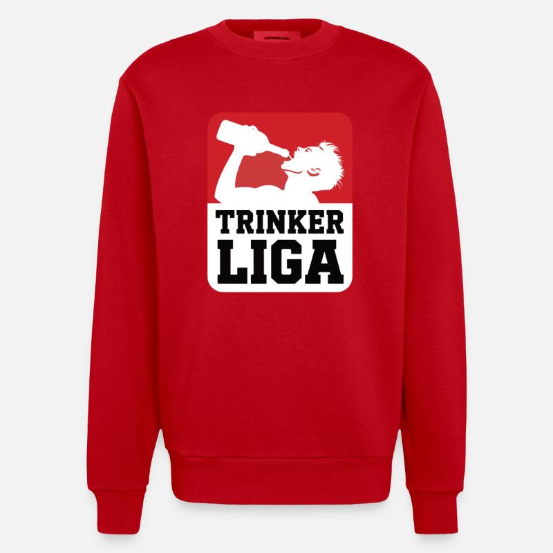 Trinker LIGA - Heavyweight Oversized Organic Crew Neck Made in EU - Rot